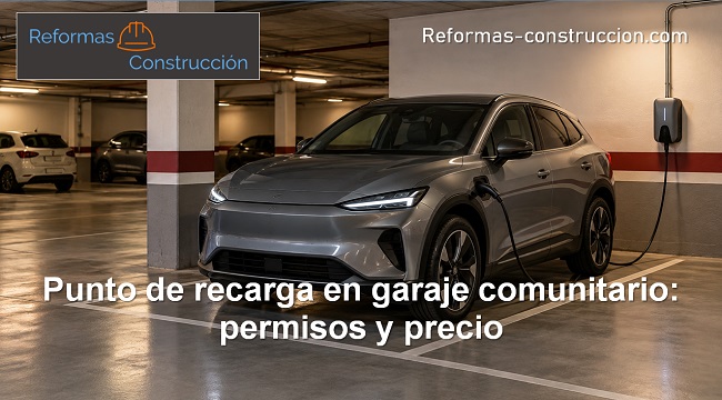 Punto de recarga en garaje comunitario permisos y precio